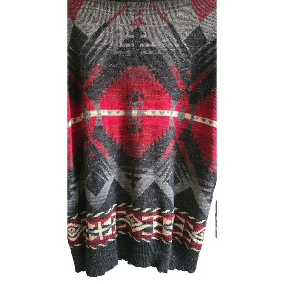 Denim & Supply Ralph Lauren Sweater Womens Large Red Aztec Western Southwestern - Picture 6 of 7